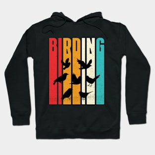 Vintage Birding For Birders With Birds Retro Hoodie